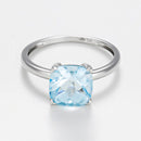 Ring "Topaze Unique" Topaz 2.67Ct/1 - Gold Blanc 375/1000