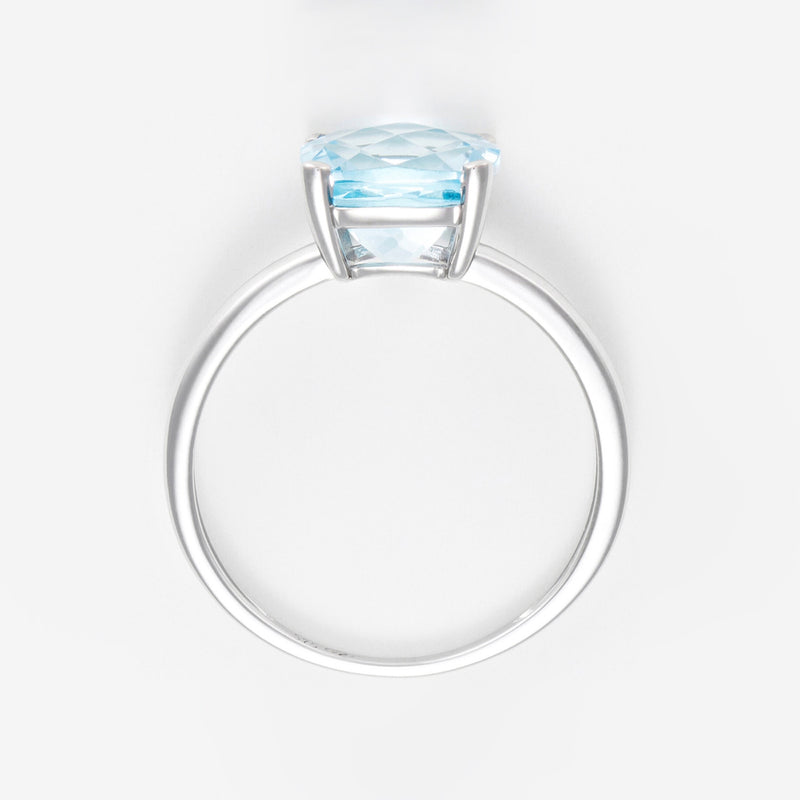 Bague "Topaze Unique" Topaze 2,67Ct/1 - Or Blanc 375/1000