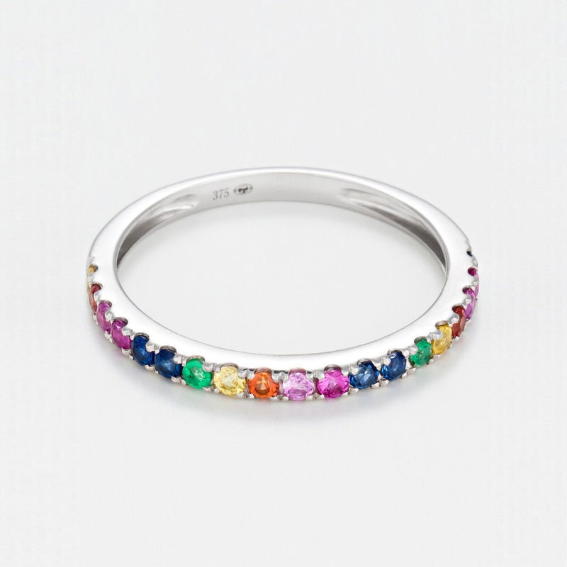 Ring "Colorful Love" E0,04/2 R0,08/3 S0,13/5 Os0,06/3 Ps0,08/3 Ys0,07/2 - Gold Blanc 375/1000