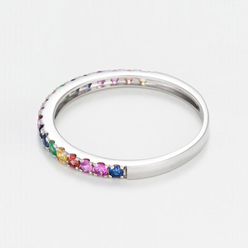 Ring "Colorful Love" E0,04/2 R0,08/3 S0,13/5 Os0,06/3 Ps0,08/3 Ys0,07/2 - Gold Blanc 375/1000