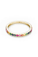 Anillo "Amor Colorido" E0.04/2 R0.08/3 S0.13/5 Os0.06/3 Ps0.08/3 Ys0.07/2 - Oro Amarillo 375/1000