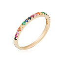 Colorful Love ring - Yellow gold