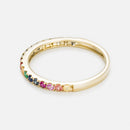 Anillo "Colorful Love" E0,04/2 R0,08/3 S0,13/5 Os0,06/3 Ps0,08/3 Ys0,07/2 - Oro amarillo 375/1000