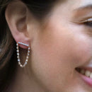 Boucles D'Oreilles Rivière Arceau - Blanc