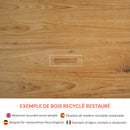 Table basse Kouma D70 cm en bois de teck recyclé
