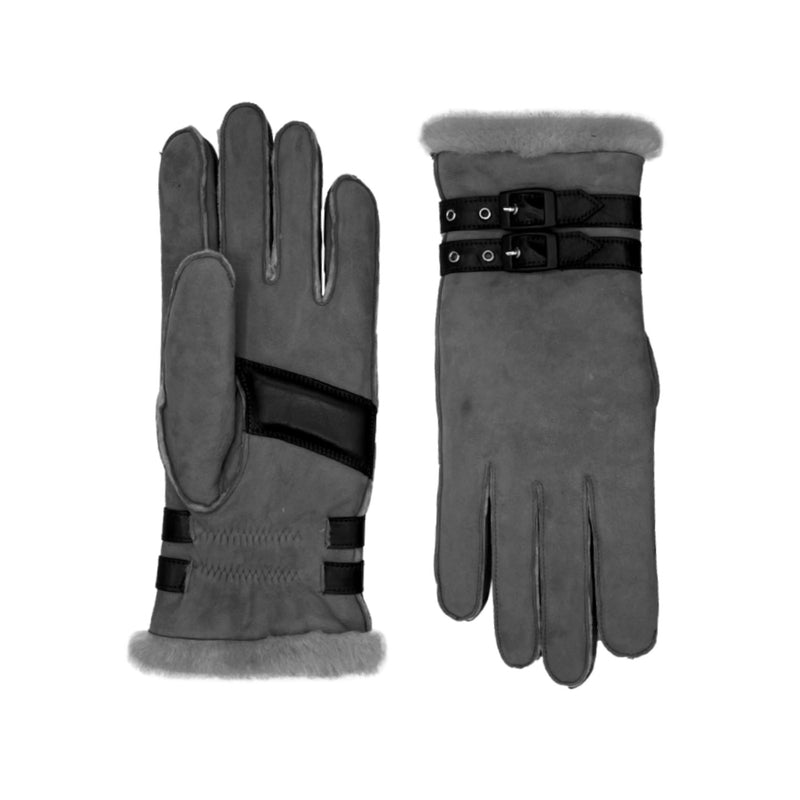 Gants Bomber Cuir Double Face - Bitume - Homme