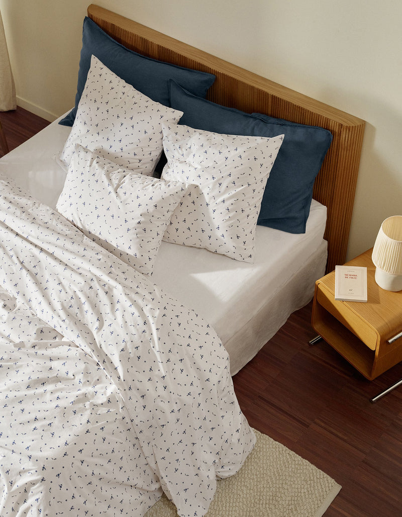 2 Taies D'Oreiller - 100% Percale De Coton 120 Fils - 12 Coloris