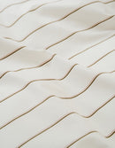 Housse De Couette - Percale De Coton - Rayé Olive