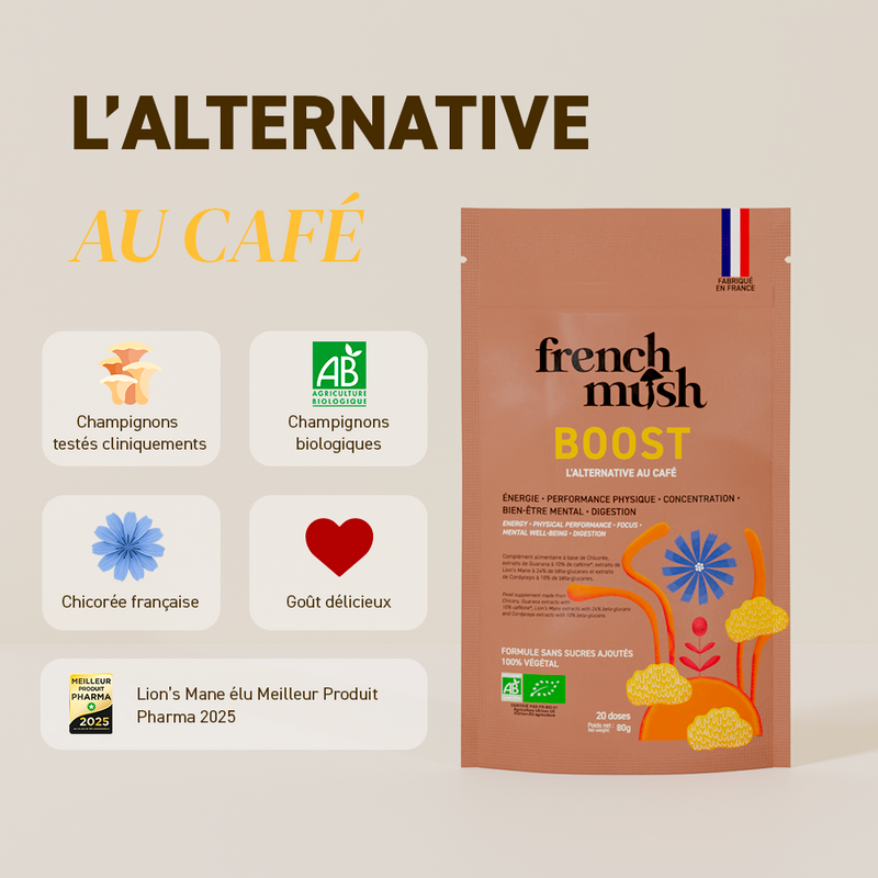 French Mush compléments alimentaires à base d'extraits de champignons médicinaux biologiques fabriqués en France Le Pack Best Seller VIP - VIP -