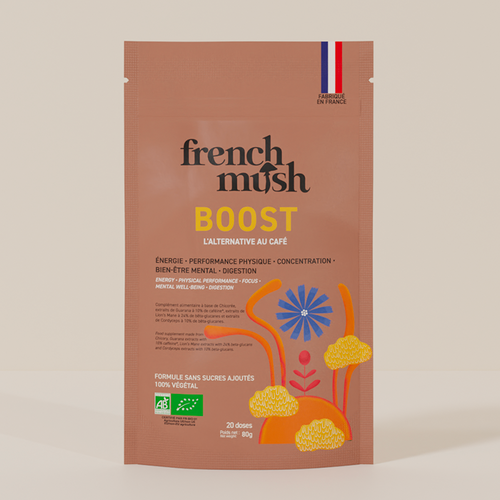 French Mush compléments alimentaires à base d'extraits de champignons médicinaux biologiques fabriqués en France Boisson Boost Bio · Chicorée - boisson -