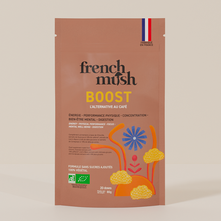 French Mush compléments alimentaires à base d'extraits de champignons médicinaux biologiques fabriqués en France Boisson Boost Bio · Chicorée - boisson -
