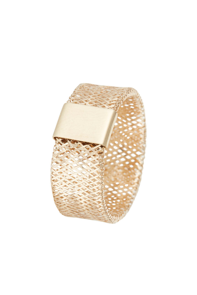 Bague "Maille Tissée" Or Jaune 375/1000