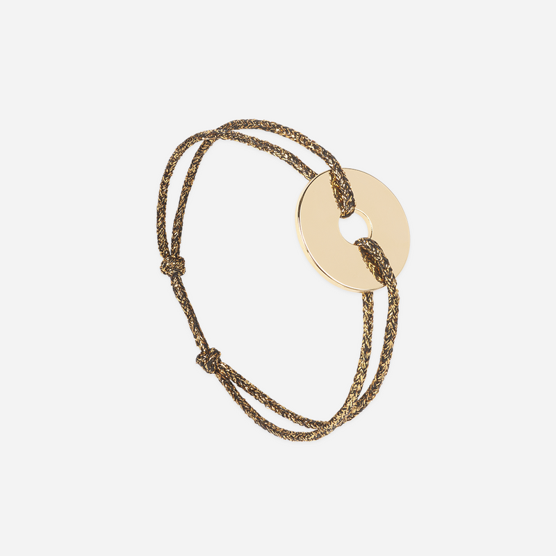 Bracelet Bordée - Or Noir Pailleté