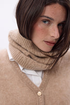 Cuello trenzado Borealecoland - Beige crema - Unisex