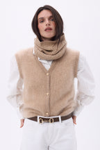 Cuello trenzado Borealecoland - Beige crema - Unisex