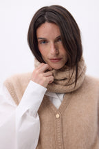 Cuello trenzado Borealecoland - Beige crema - Unisex