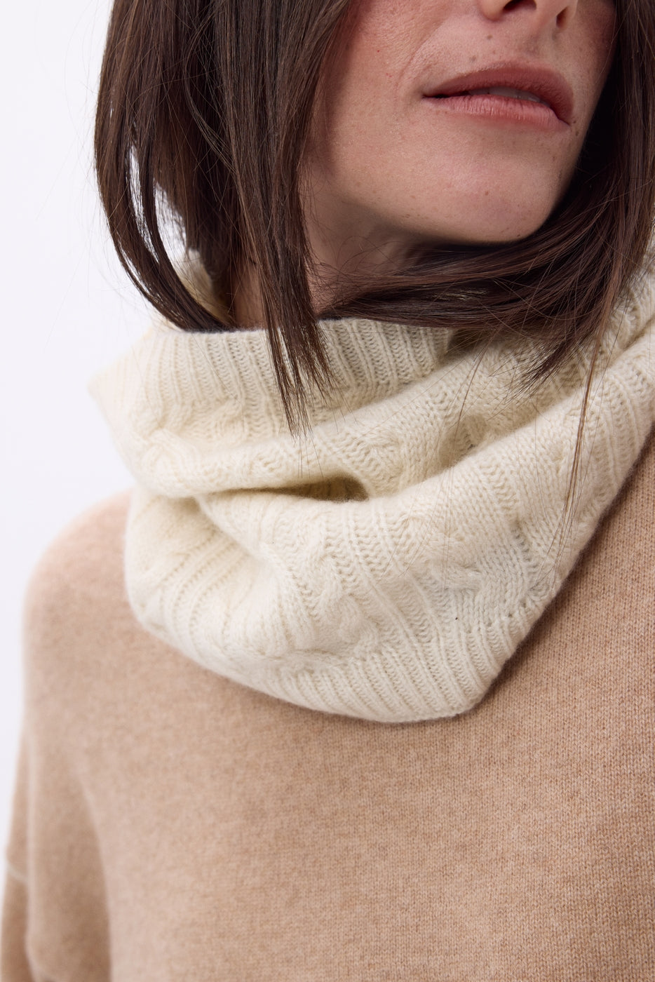 Cuello de trenzas Boreal - Blanco - Unisex
