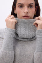 Cuello de trenzas Boreal - Gris claro - Unisex