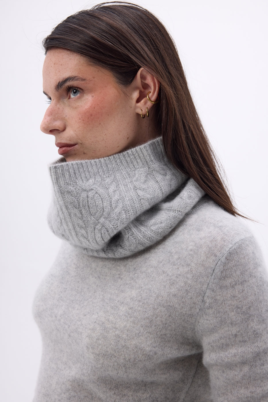 Cuello de trenzas Boreal - Gris claro - Unisex