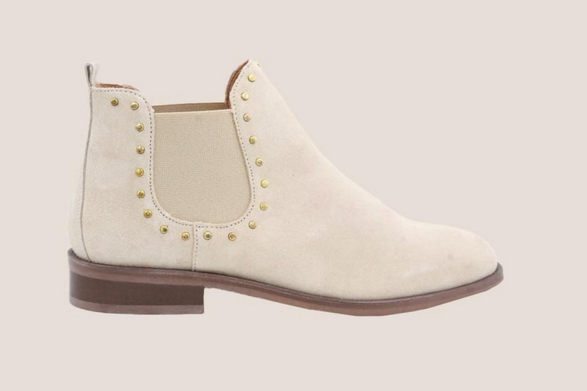 Eulalie Ankle Boots - Suede Leather - Beige