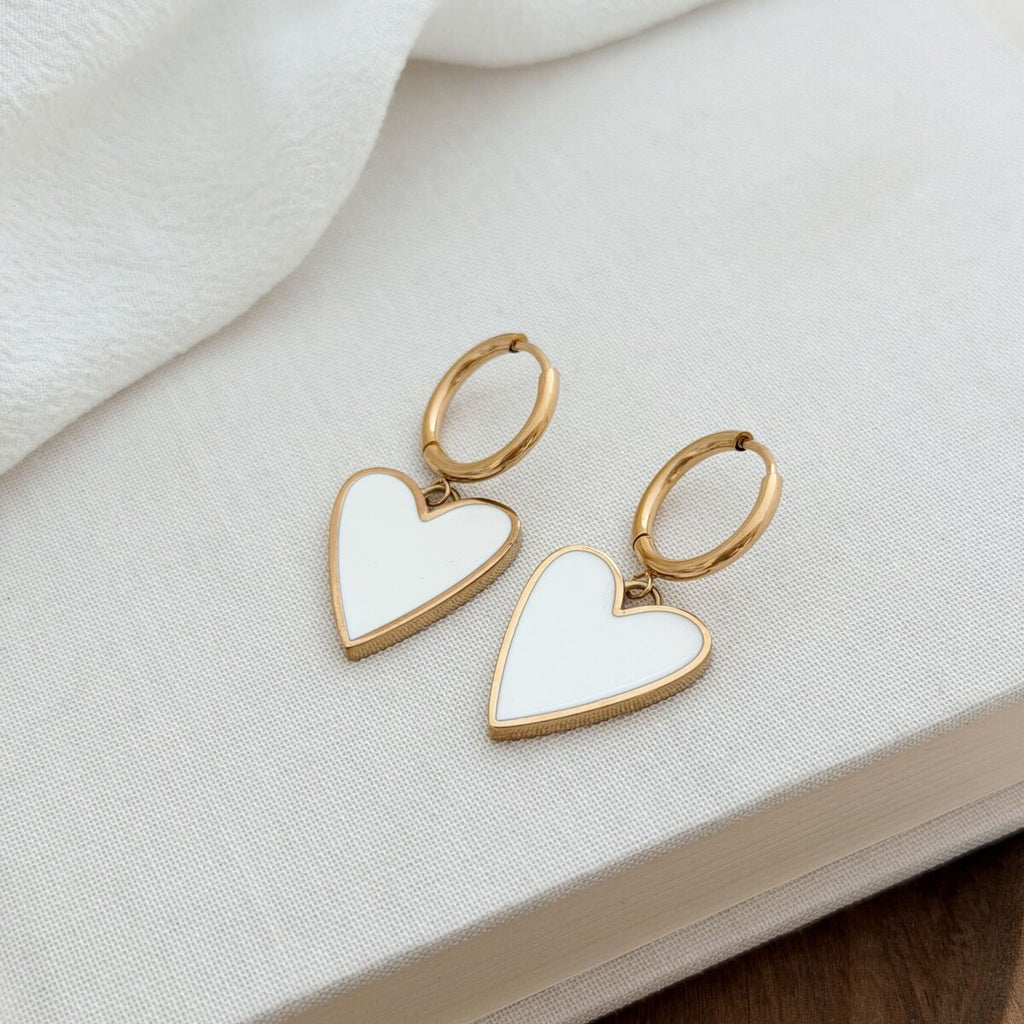 Boucles D'Oreilles Mandy - Doré Blanc