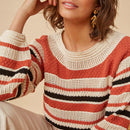 Pull Bouda - Terre Cuite/Noir