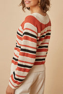 Pull Bouda - Terre Cuite/Noir