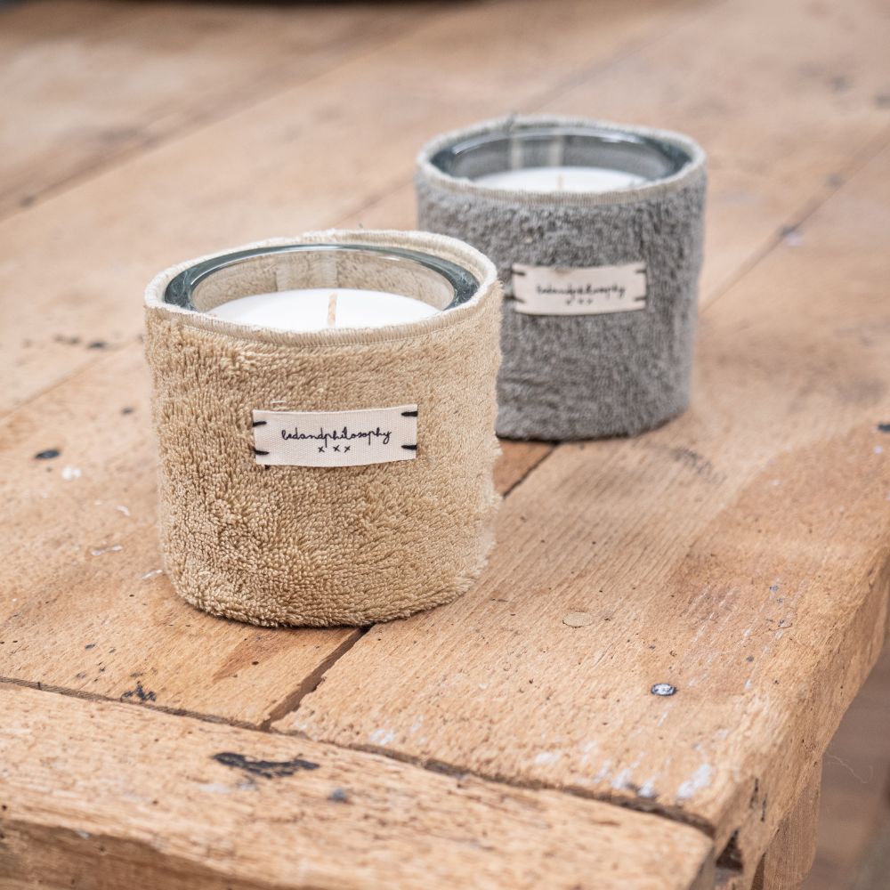 Scented Candle, Burning Time ≃ 40h, Terry Cloth Cover