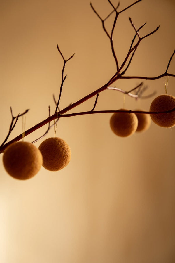 Coffret De 6 Boules De Noël - Caramel