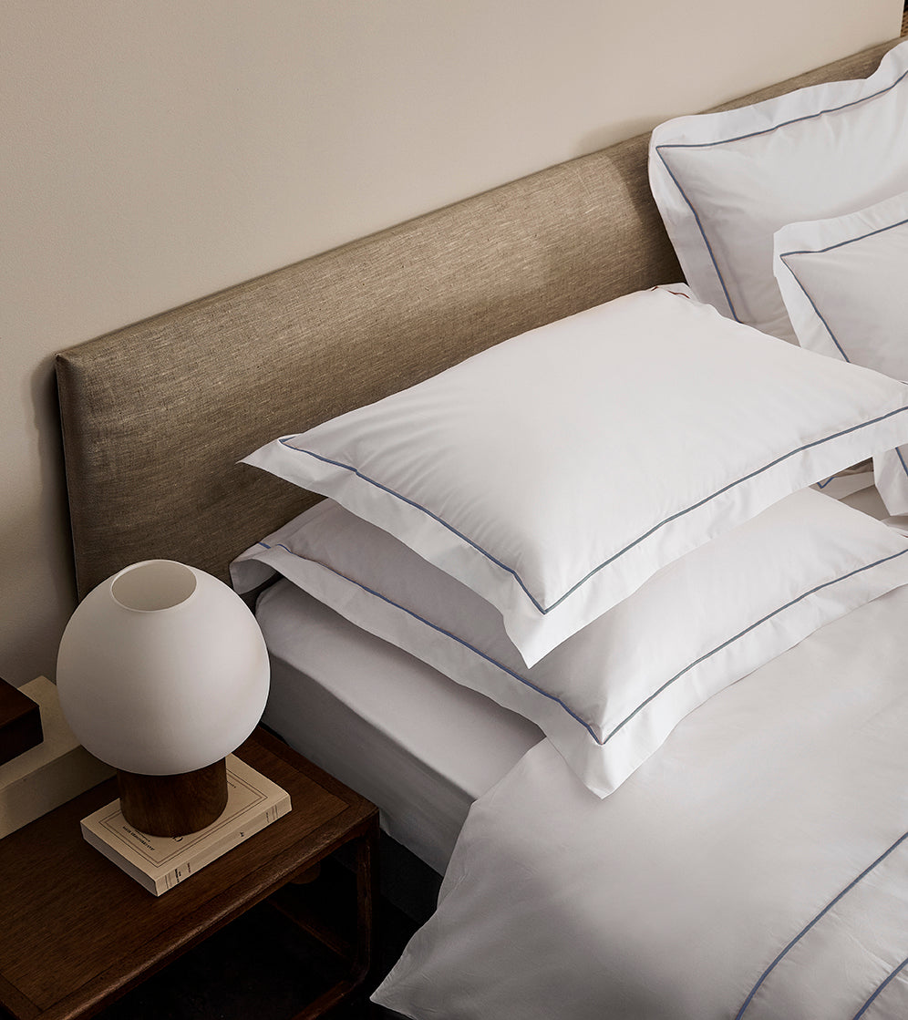 Set De 2 Taies D'Oreillers - 100% Percale De Coton Bourdon - 11 Coloris