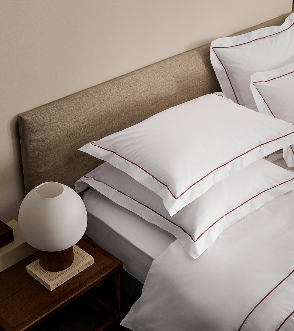 Set De 2 Taies D'Oreillers - 100% Percale De Coton Bourdon - 11 Coloris