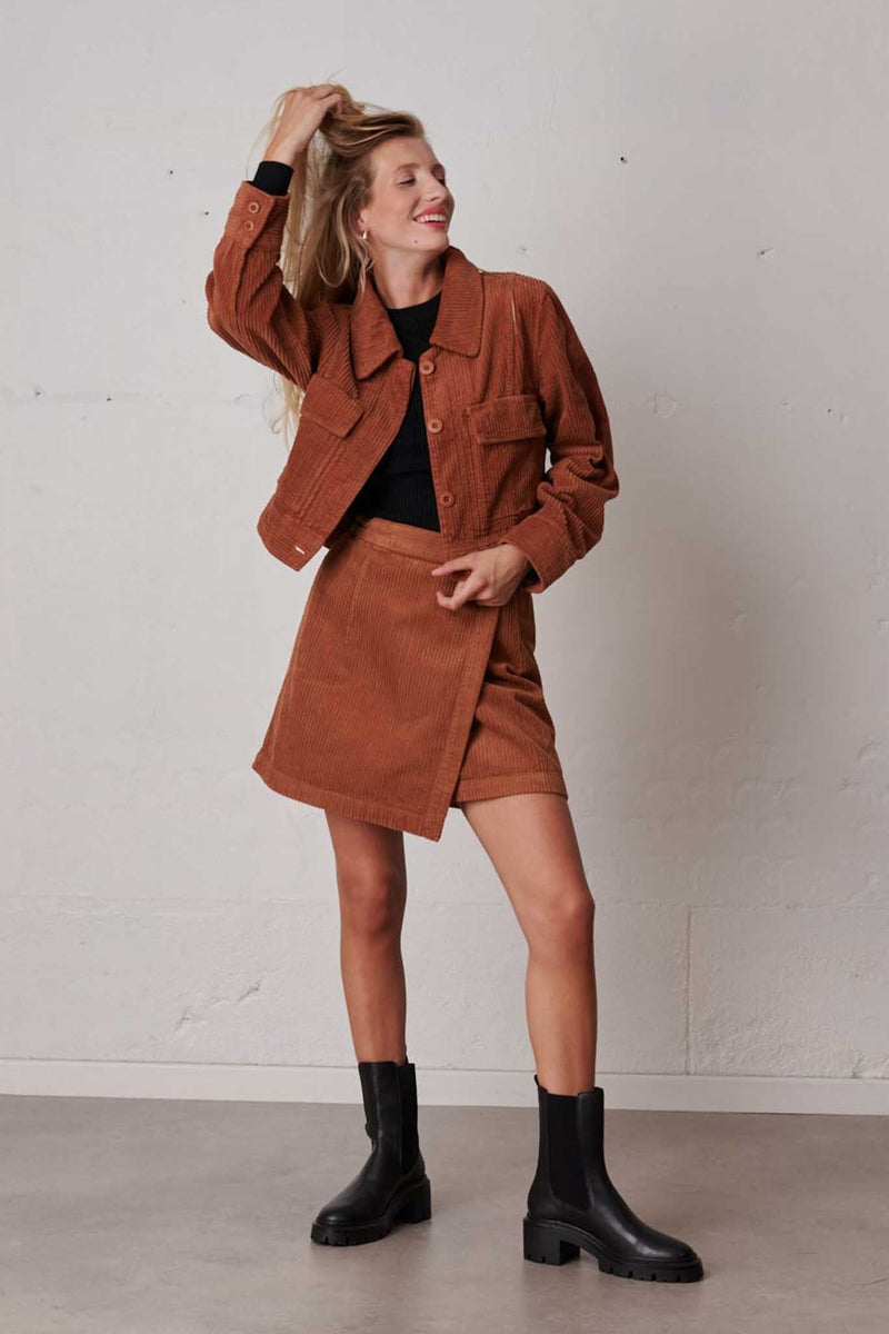 Veste Boxy Trendy Corduroy - Agate