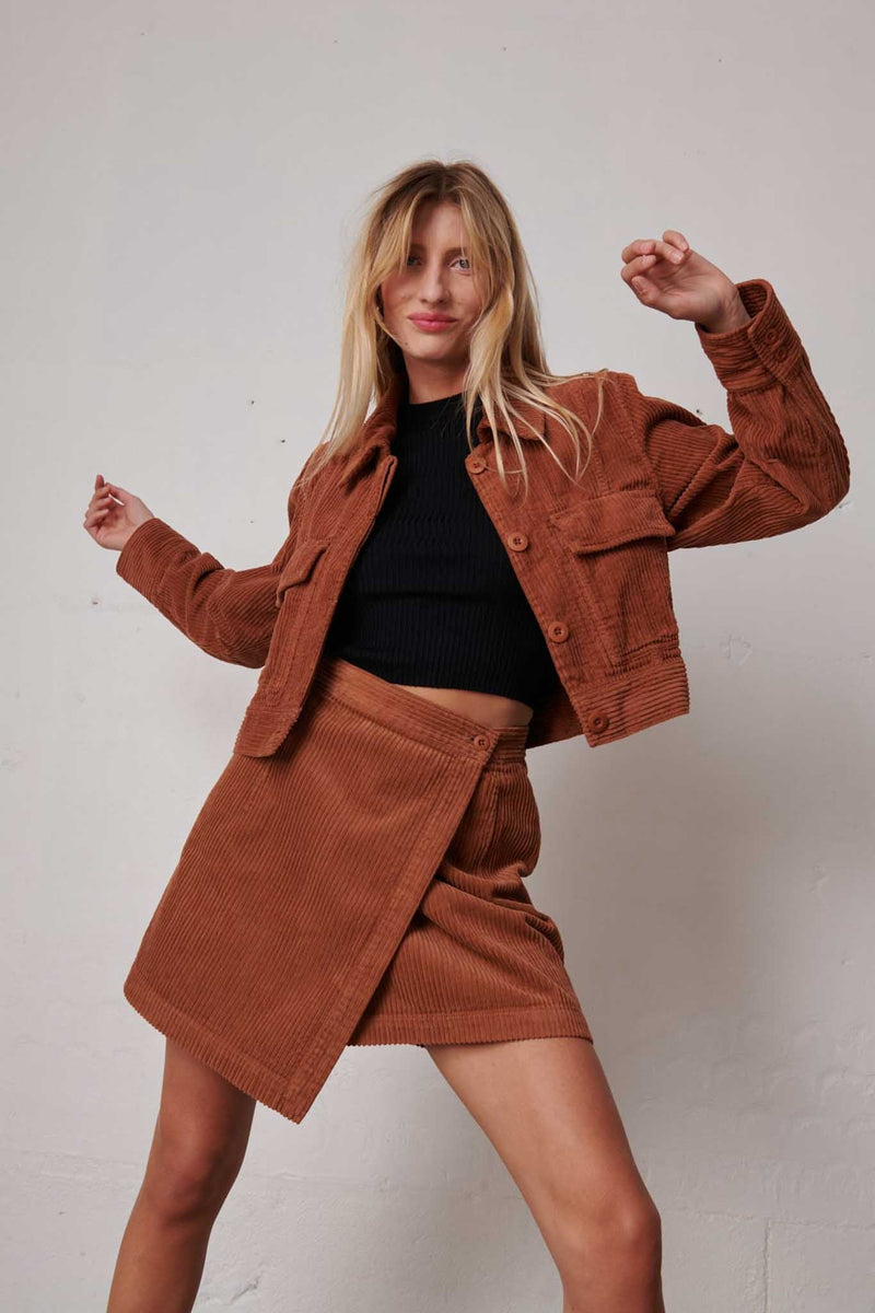 Veste Boxy Trendy Corduroy - Agate