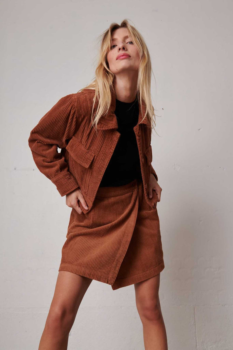 Veste Boxy Trendy Corduroy - Agate