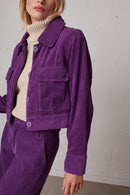 Veste Boxy Trendy Corduroy - Amethyste