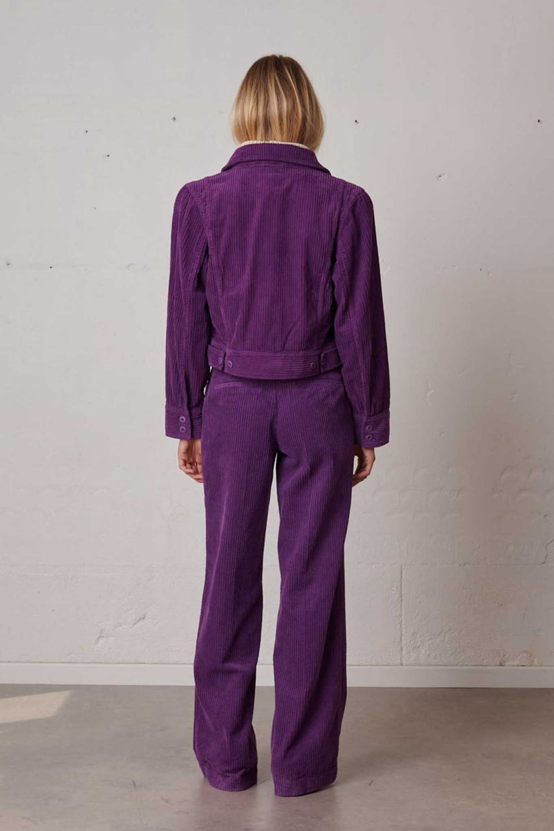 Veste Boxy Trendy Corduroy - Amethyste