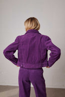 Veste Boxy Trendy Corduroy - Amethyste