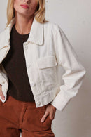 Veste Boxy Trendy Corduroy - Pearl