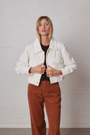 Veste Boxy Trendy Corduroy - Pearl