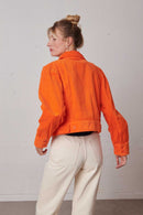 Veste Boxy Trendy Corduroy - Tangerine