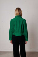 Veste Boxy Trendy Corduroy - Vert Empire