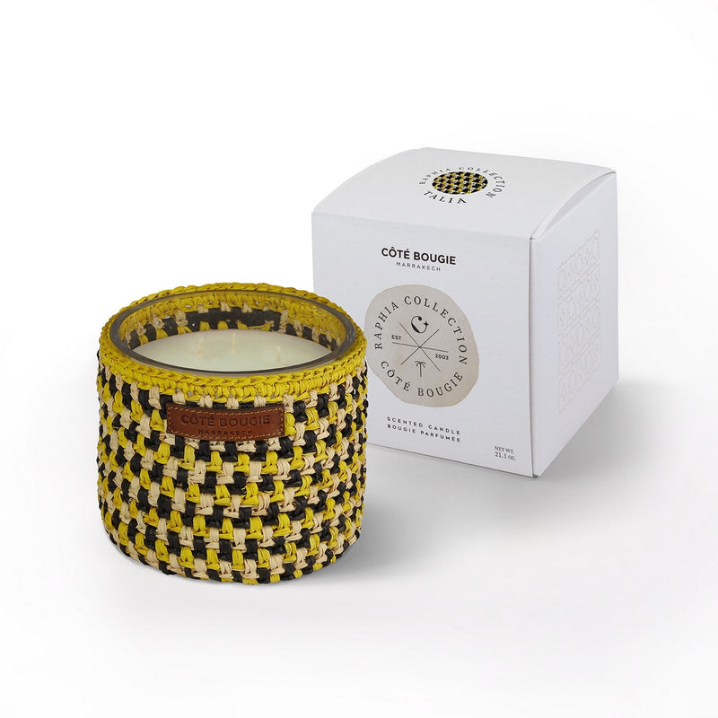 Bougie Raphia Talia - Jasmin De Nuit - Jaune