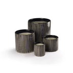 Zebra Candle - Majorelle Mandarin - Black and White