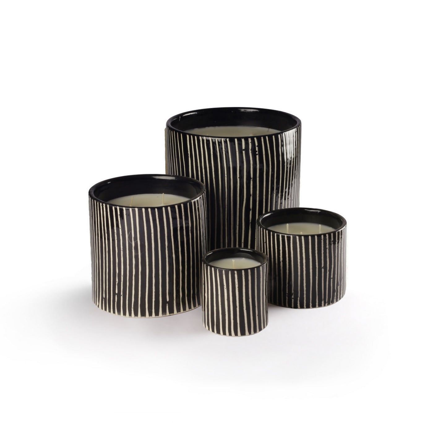 Zebra Candle - Majorelle Mandarin - Black and White
