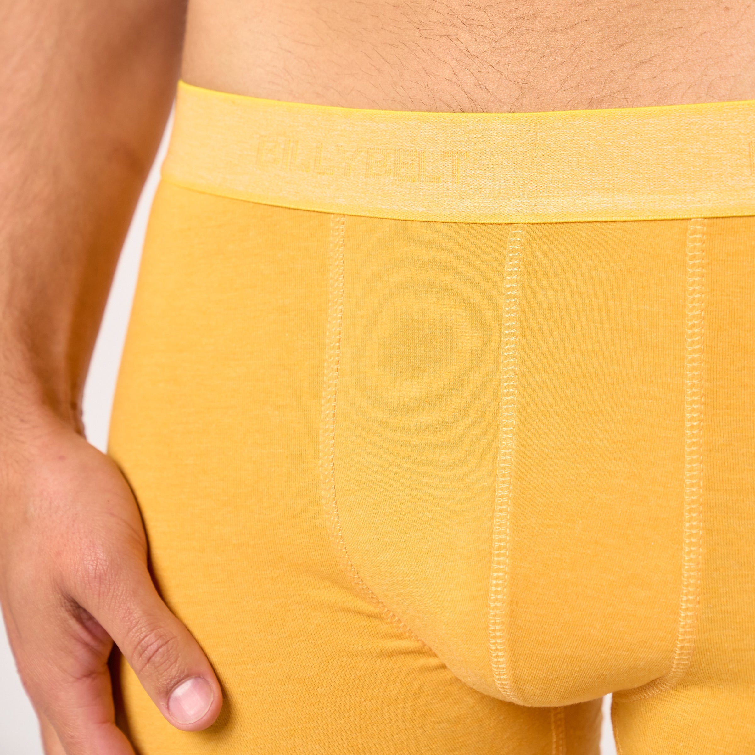 Organic Cotton Boxers - Marl Saffron Yellow