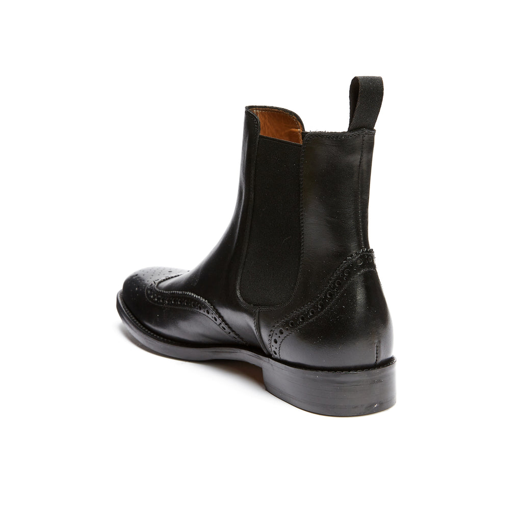 Boots Chelsea À Bout Fleuri - Noir - Homme