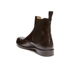 Botines Chelsea con Punta de Ala - Marrón Oscuro - Hombre
