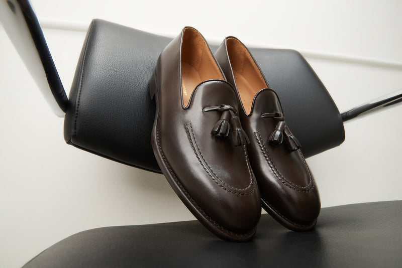 Mocassins À Pompon - Marron Foncé - Homme