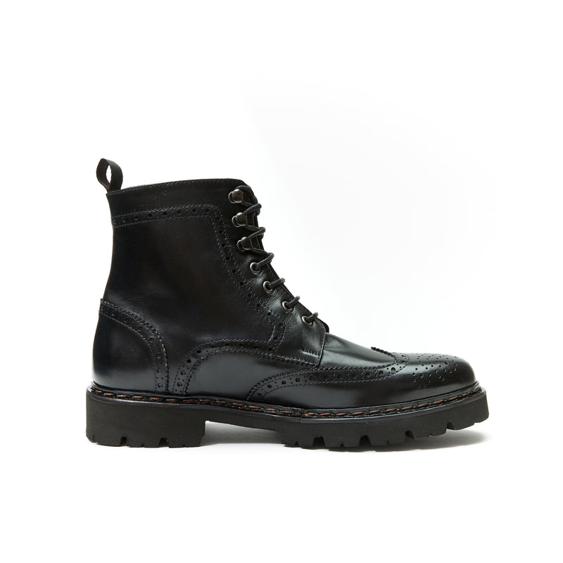 Bottines Derby À Bout D'Aile - Noir - Homme