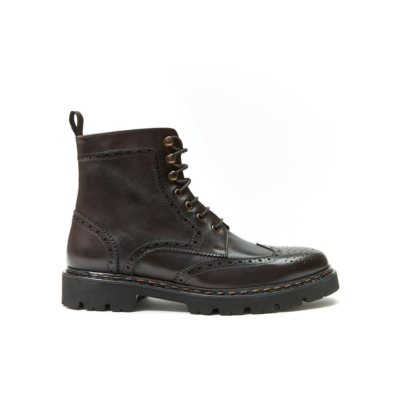 Bottines Derby À Bout D'Aile - Marron Foncé - Homme